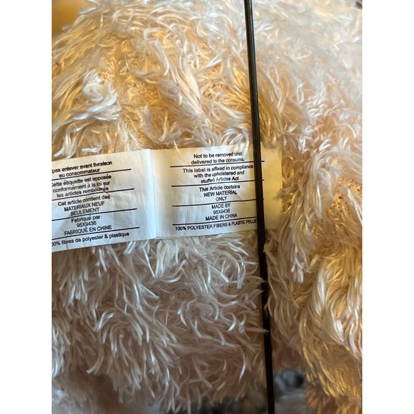 Kellytoy Puppy Dog Plush Kids 12" Tan Brown Sitting Stuffed Animal Brown Bow - Picture 8 of 10